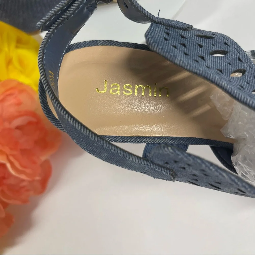 💙WASHED DENIM WEDGES